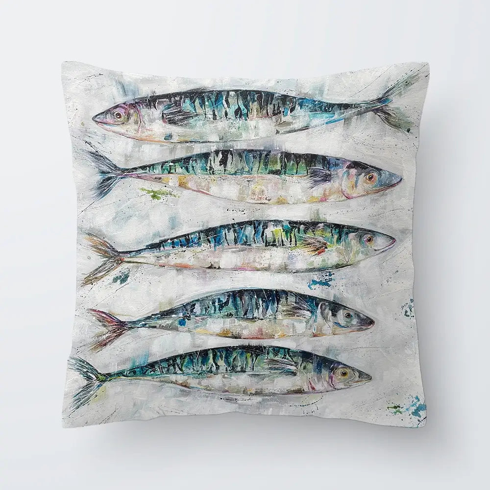 5 Fish Cushion 5 Fish Cushion wall art product Nicola Jane Rowles