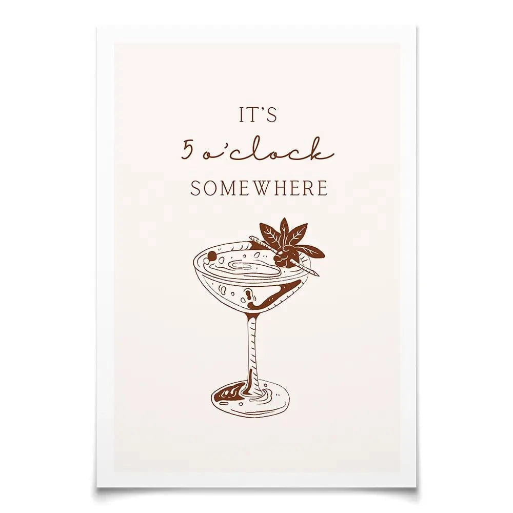 5 O'Clock Somewhere Art Print 5 O'Clock Somewhere Art Print wall art product Art Print Shop