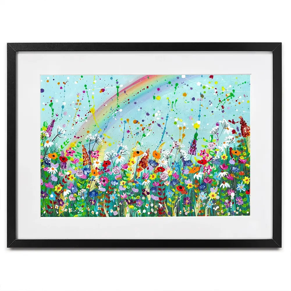 Wildflower Rainbow Framed Art Print