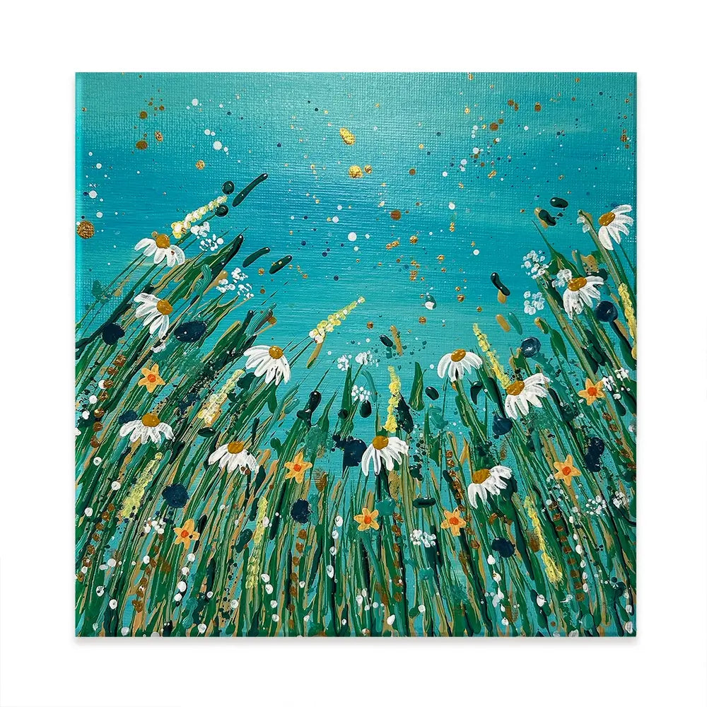 Floral Feast Square Canvas Print