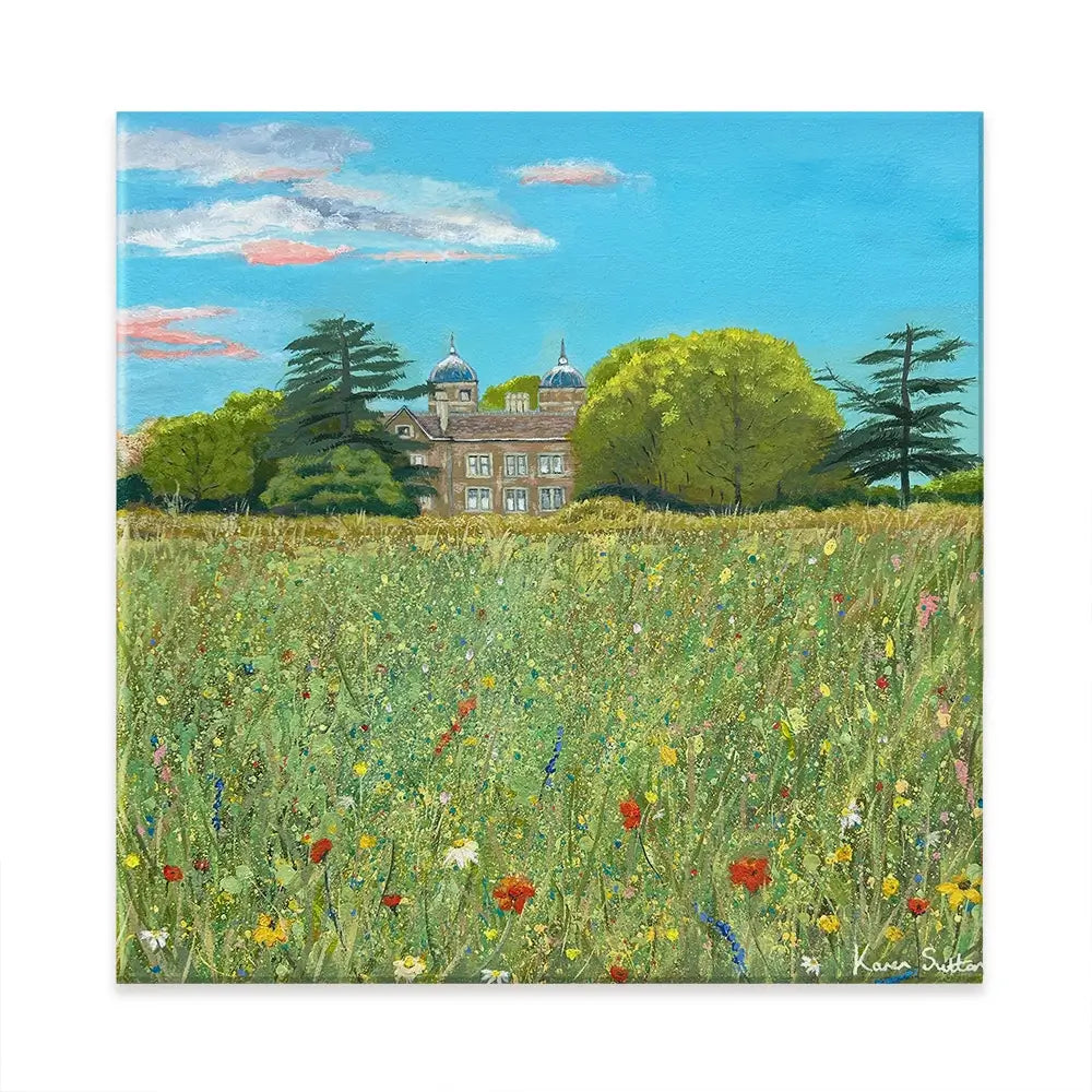 A Country House Square Canvas Print A Country House Square Canvas Print wall art product Karen Sutton