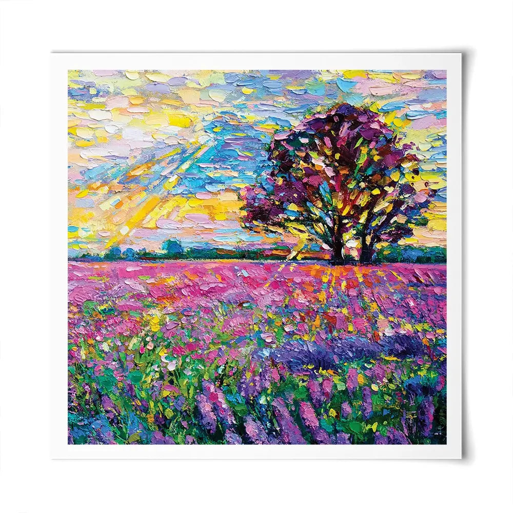 A Field Filled With Colour Square Art Print A Field Filled With Colour Square Art Print wall art product Ivailo Nikolov / Shutterstock