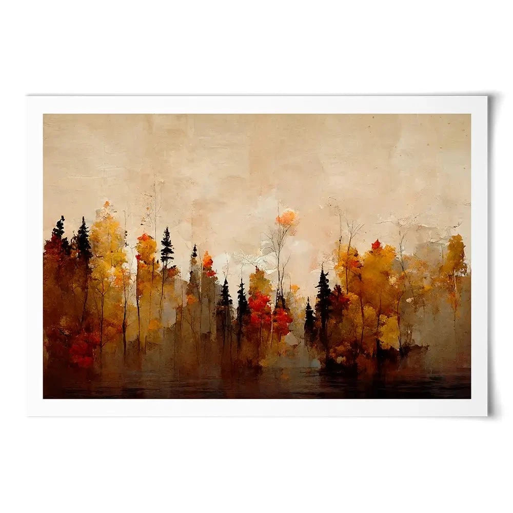 A Forest In Autumn Art Print A Forest In Autumn Art Print wall art product Treechild