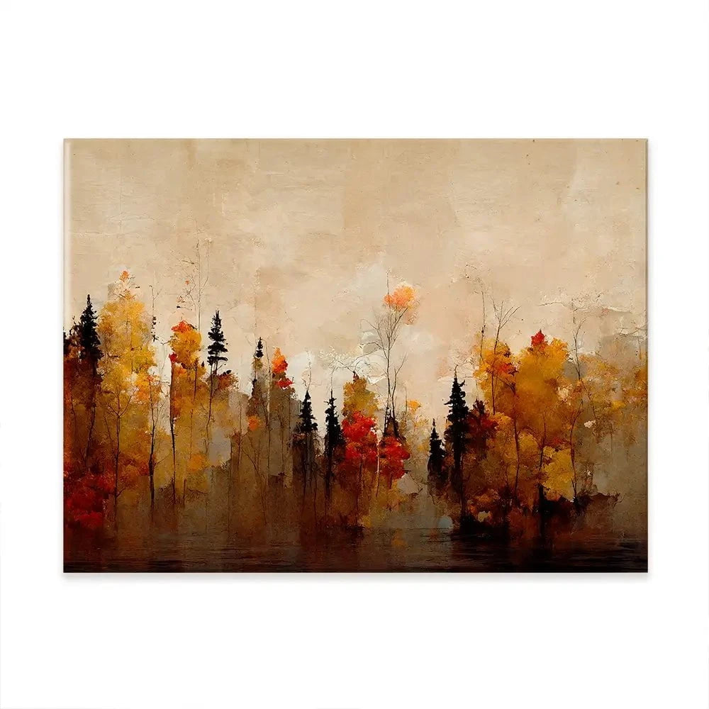 A Forest In Autumn Canvas Print A Forest In Autumn Canvas Print wall art product Treechild