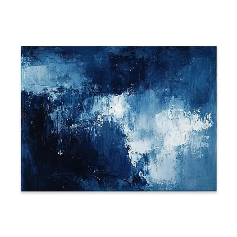 Abstract Blue Canvas Print Abstract Blue Canvas Print wall art product Tanya Ocean