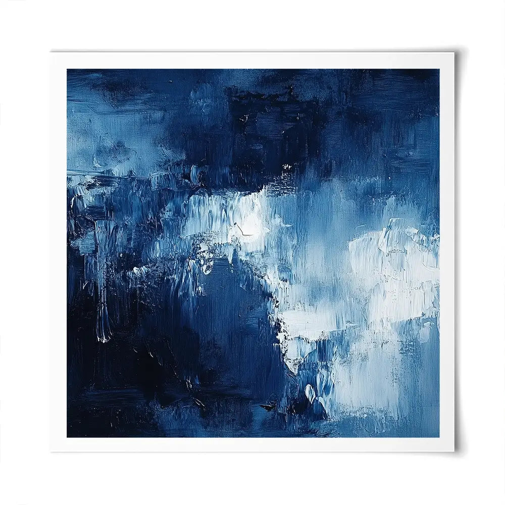 Abstract Blue Square Art Print Abstract Blue Square Art Print wall art product Tanya Ocean