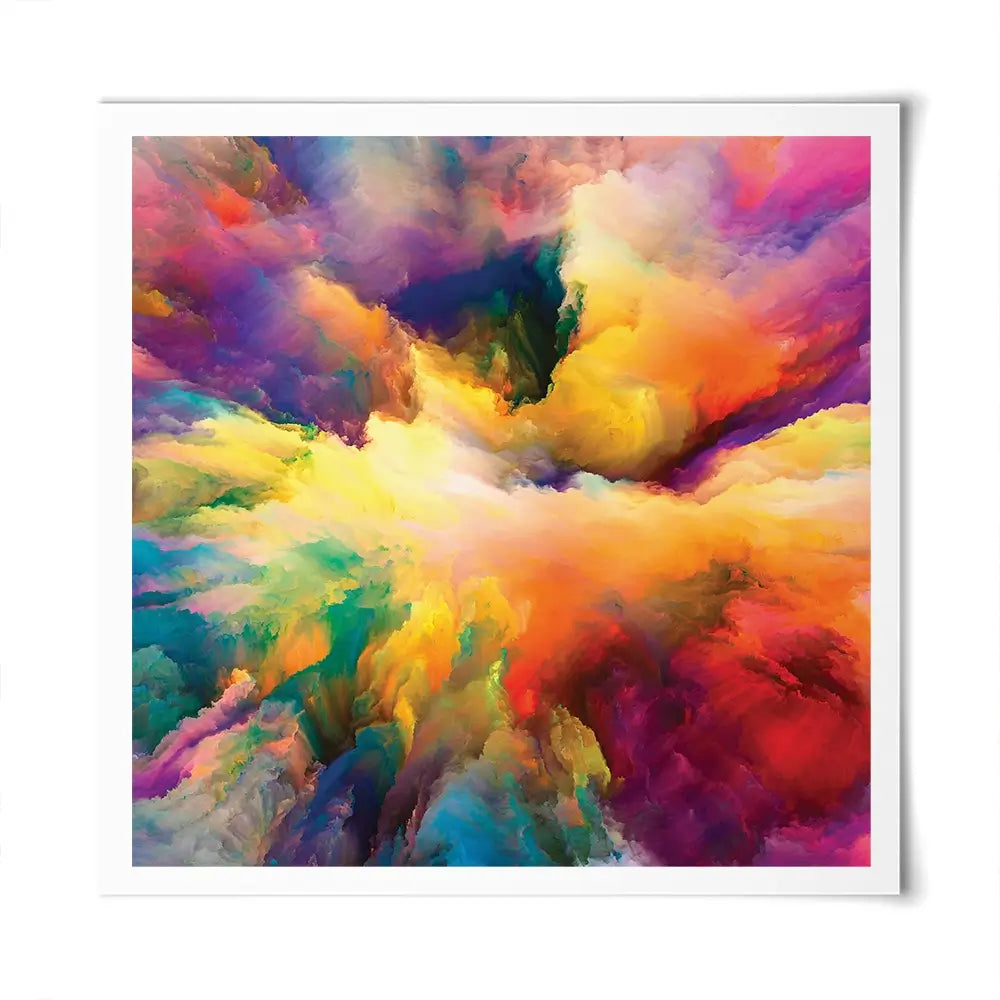 Abstract Colour Explosion Square Art Print Abstract Colour Explosion Square Art Print wall art product agsandrew / Shutterstock