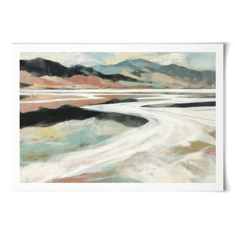 Abstract Desert Salt Flats Art Print Abstract Desert Salt Flats Art Print wall art product Chromatic Storm Studio