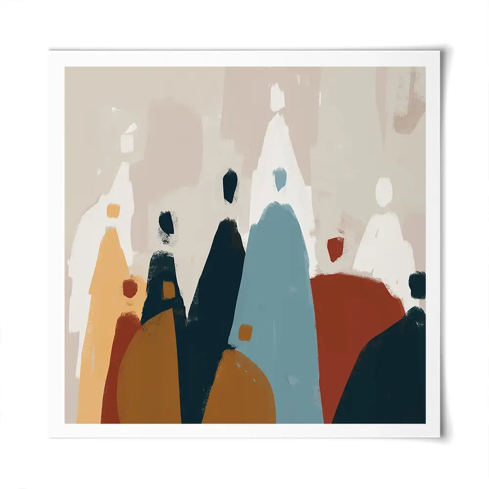 Abstract Group Of People Square Art Print Abstract Group Of People Square Art Print wall art product Cassette Bleue / Shutterstock