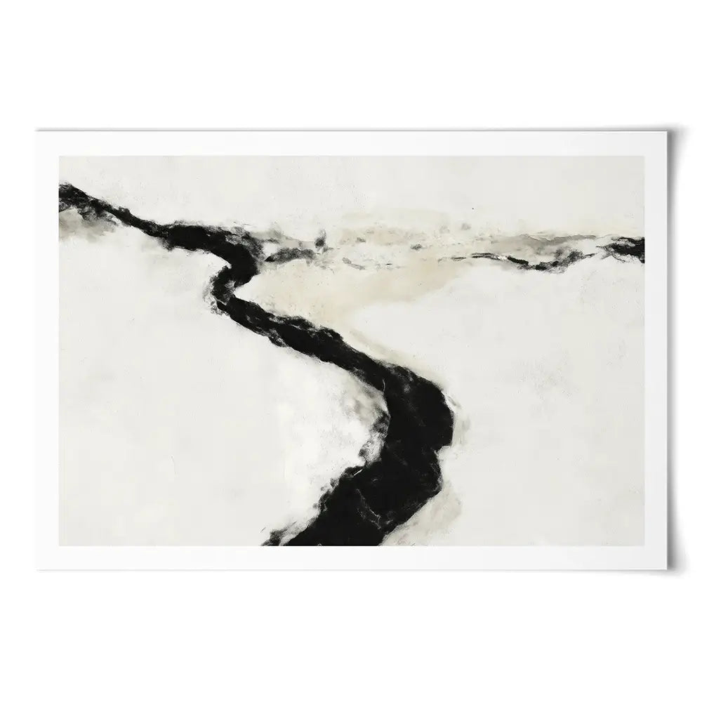 Abstract River Curve Landscape Art Print Abstract River Curve Landscape Art Print wall art product Chromatic Storm Studio