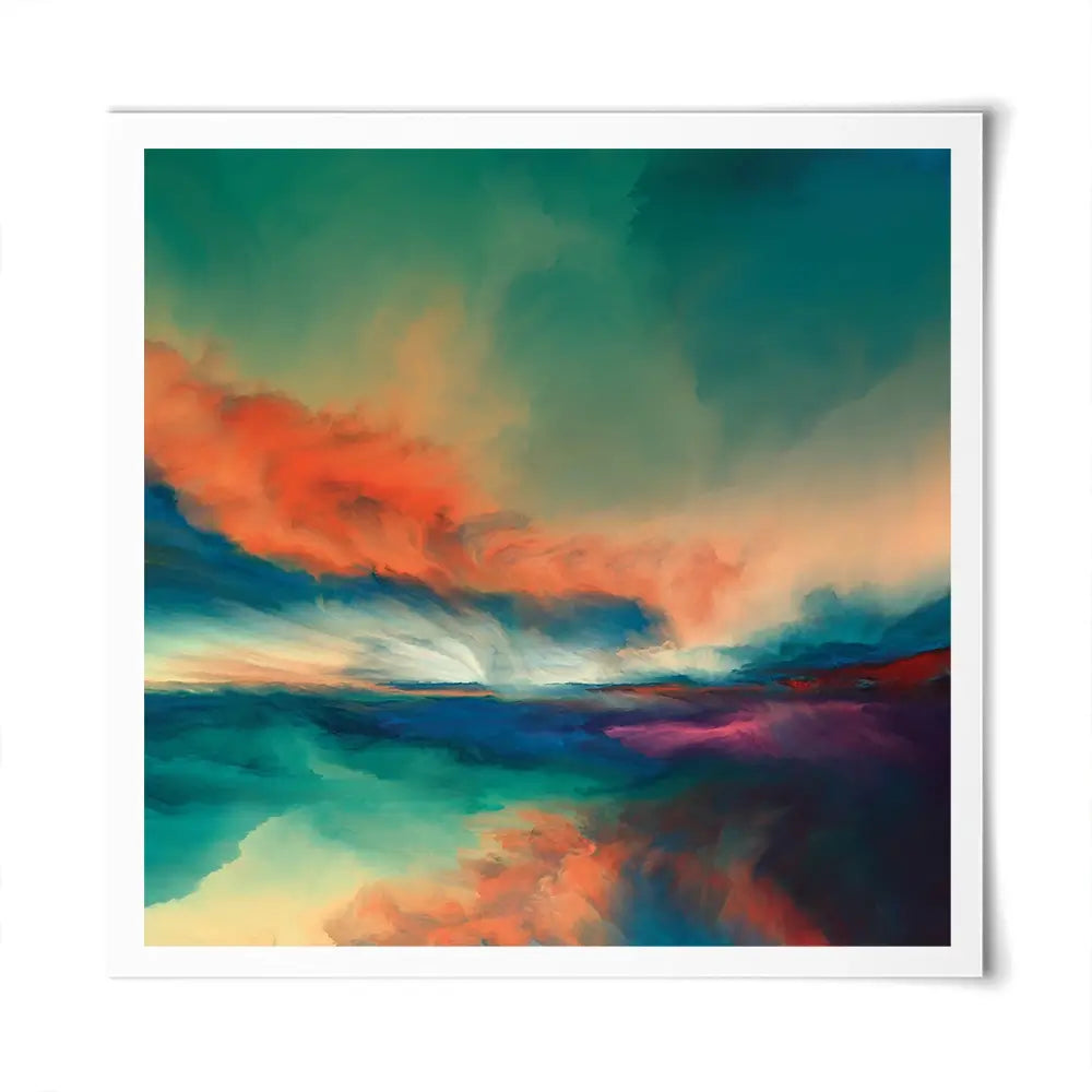 Abstract Sunset Square Art Print Abstract Sunset Square Art Print wall art product Art Print Shop