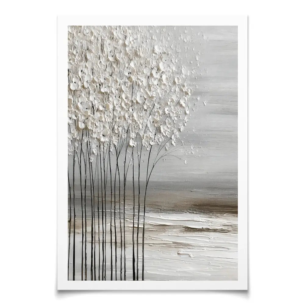 Abstract White Trees Art Print Abstract White Trees Art Print wall art product LSR Design Studio - Independent
