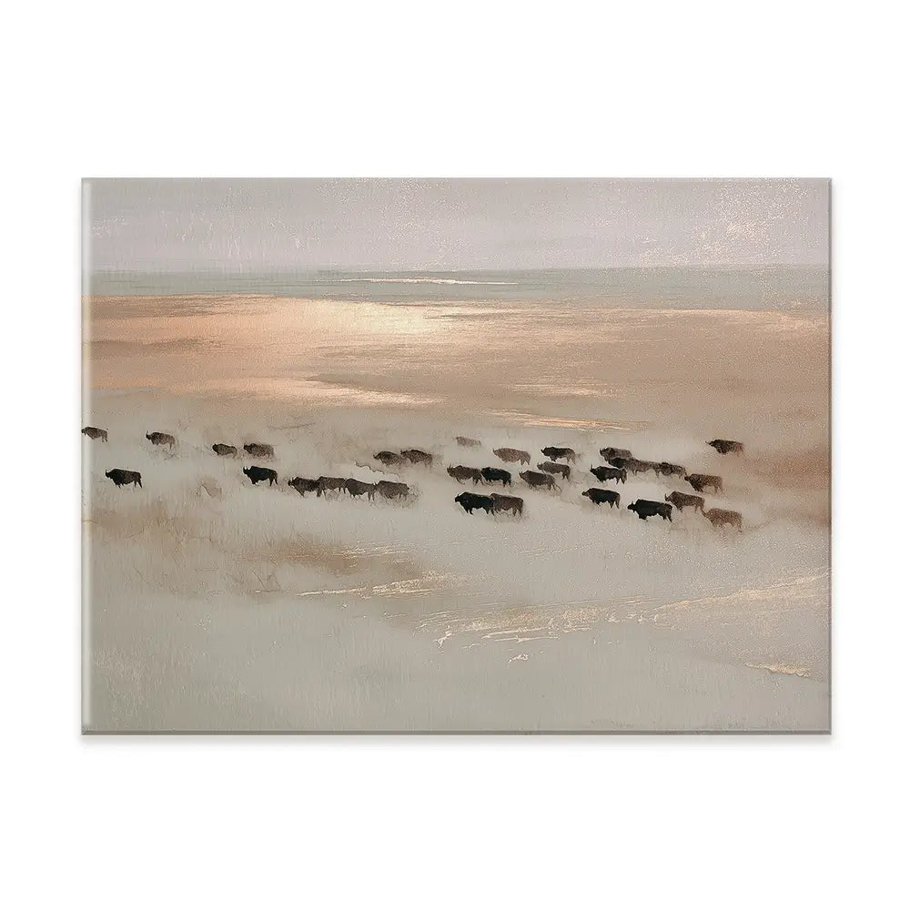 Aerial Buffalo Dust Canvas Print Aerial Buffalo Dust Canvas Print wall art product Chromatic Storm Studio