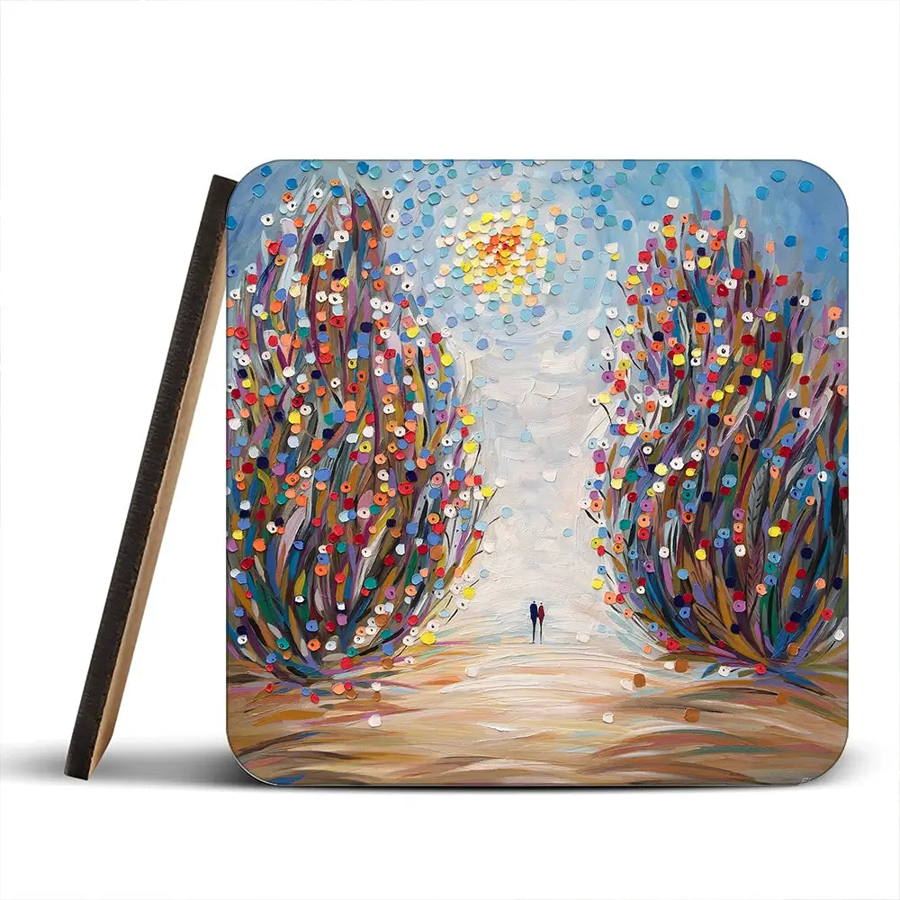 Among Flowers Coaster Set Among Flowers Coaster Set wall art product Ekaterina Ermilkina