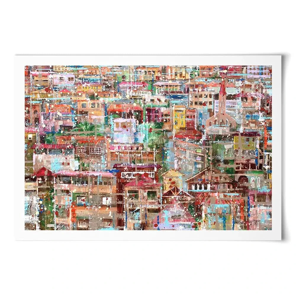 Art City Houses Art Print Art City Houses Art Print wall art product Studio Paint-Ing