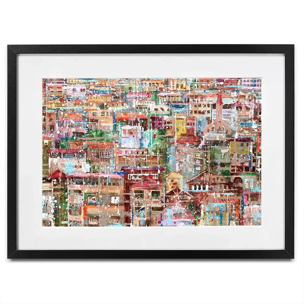 Art City Houses Framed Art Print Art City Houses Framed Art Print wall art product Studio Paint-Ing