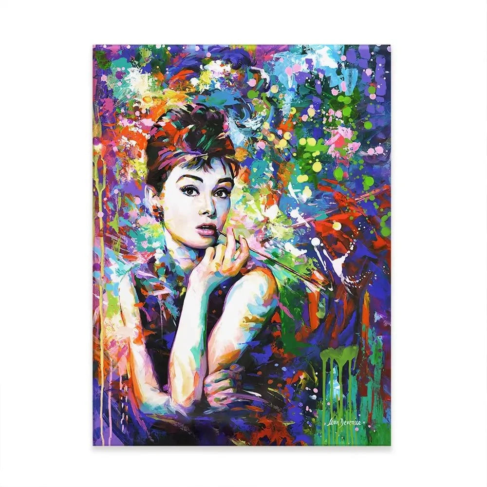 Audrey Hepburn Canvas Print Audrey Hepburn Canvas Print wall art product Leon Devenice