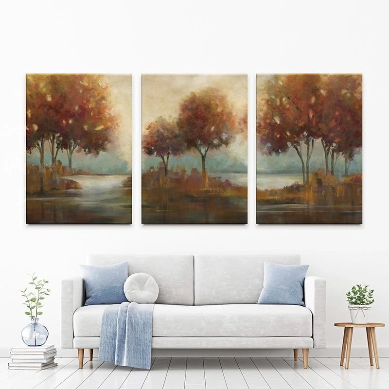 Autumn Lakeside Trio Canvas Print Autumn Lakeside Trio Canvas Print wall art product Carol Robinson