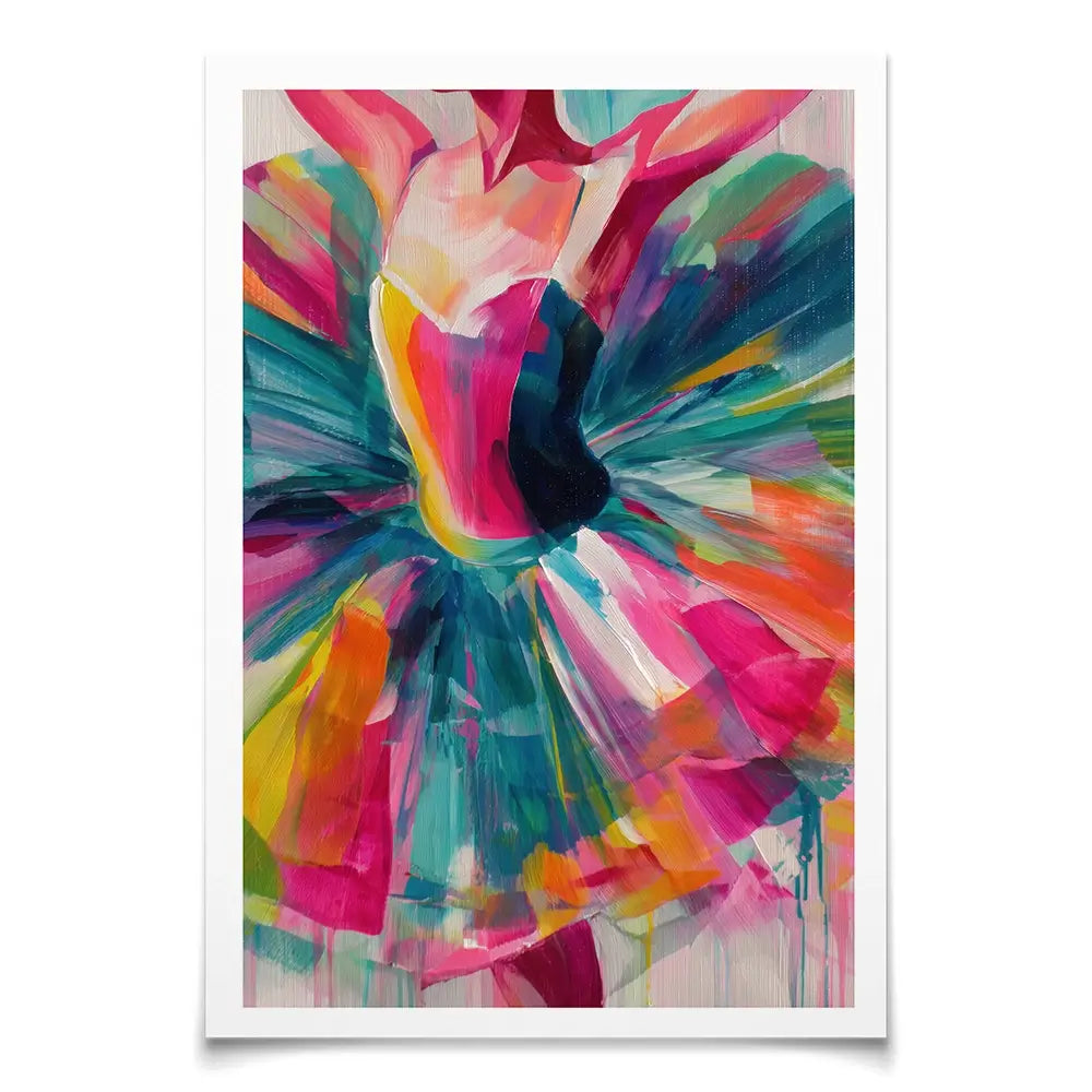 Ballerina In Colour Art Print Ballerina In Colour Art Print wall art product Chromatic Storm Studio