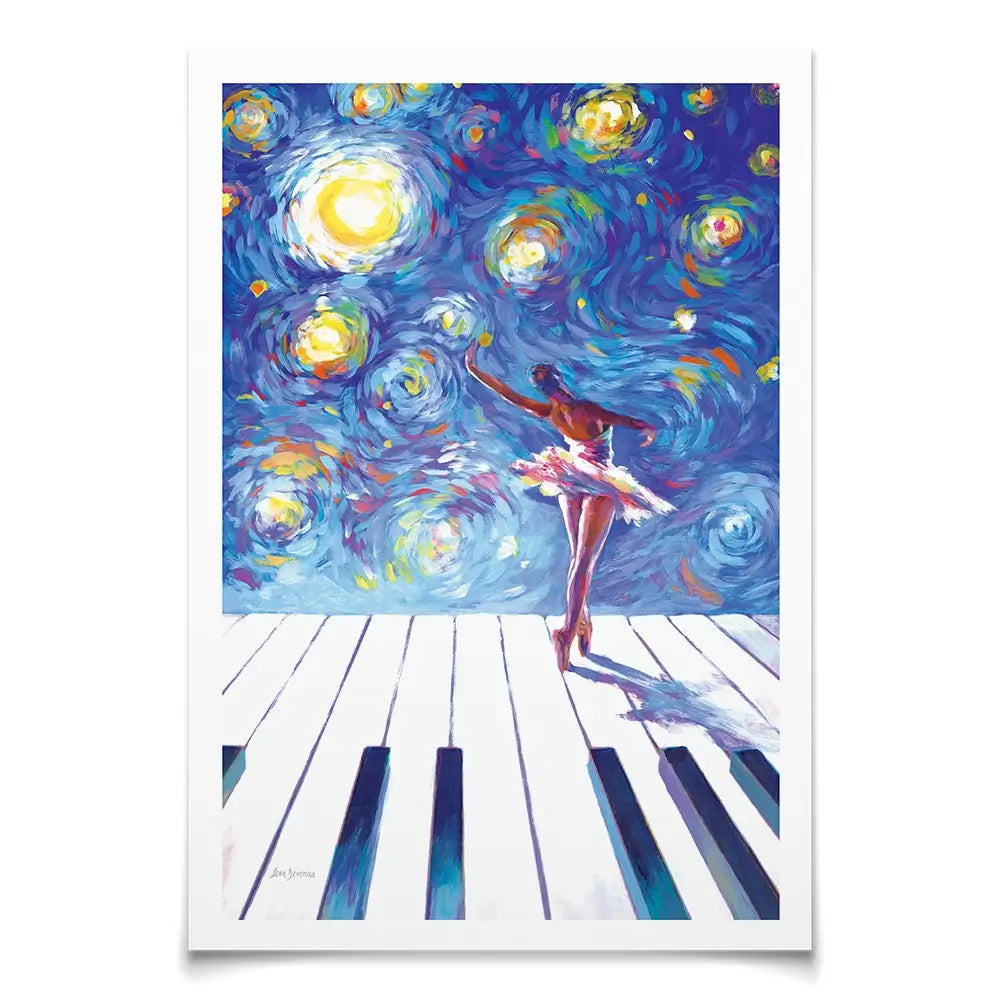 Ballerina Starry Night Art Print Ballerina Starry Night Art Print wall art product Leon Devenice