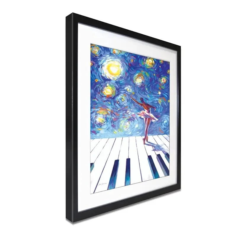 Ballerina Starry Night Framed Art Print Ballerina Starry Night Framed Art Print wall art product Leon Devenice