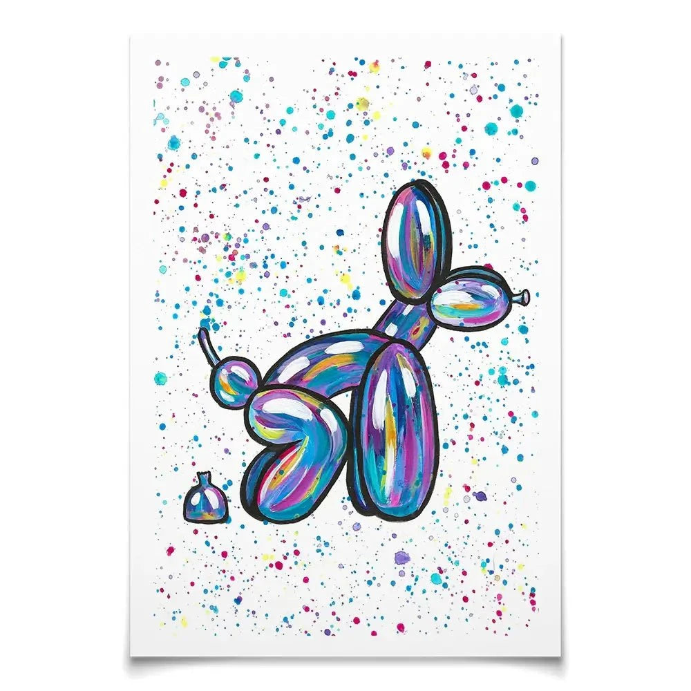 Balloon Dog Pooping Art Print Balloon Dog Pooping Art Print wall art product Emma LC Art