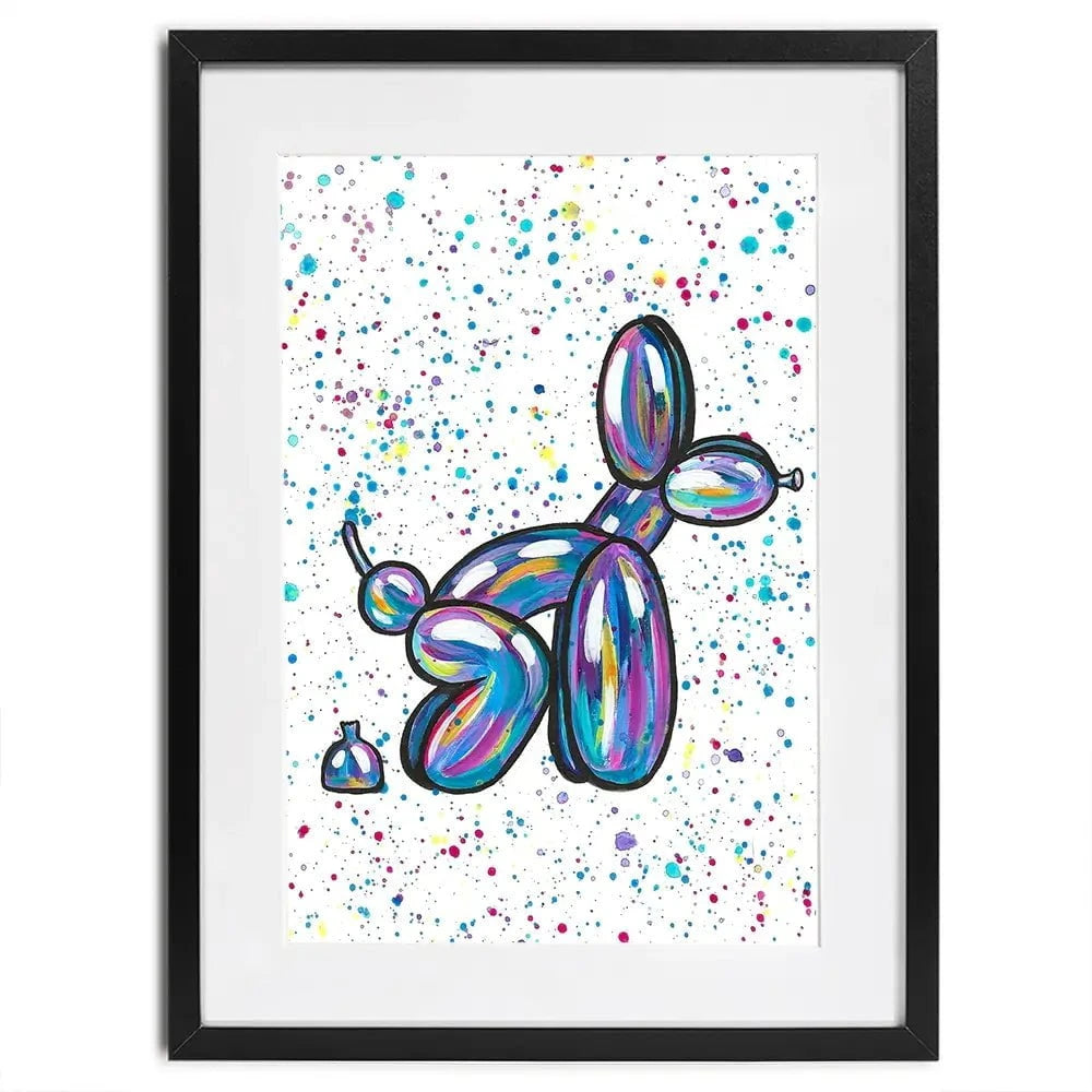Balloon Dog Pooping Framed Art Print Balloon Dog Pooping Framed Art Print wall art product Emma LC Art