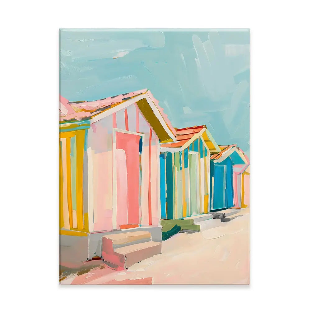 Beach Bungalows Canvas Print Beach Bungalows Canvas Print wall art product LSR Design Studio - Independent