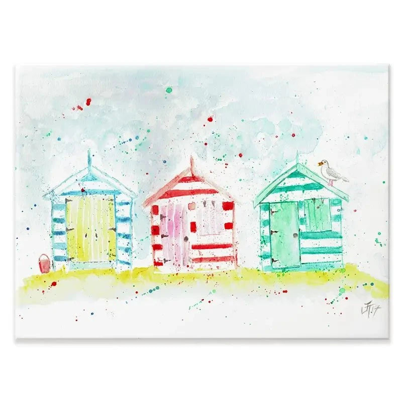 Beach Hut Splash Canvas Print Beach Hut Splash Canvas Print wall art product Jamie Taylor