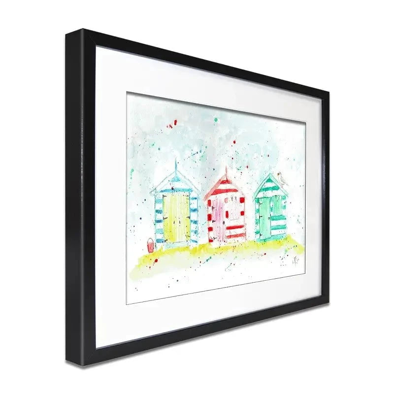 Beach Hut Splash Framed Art Print Beach Hut Splash Framed Art Print wall art product Jamie Taylor