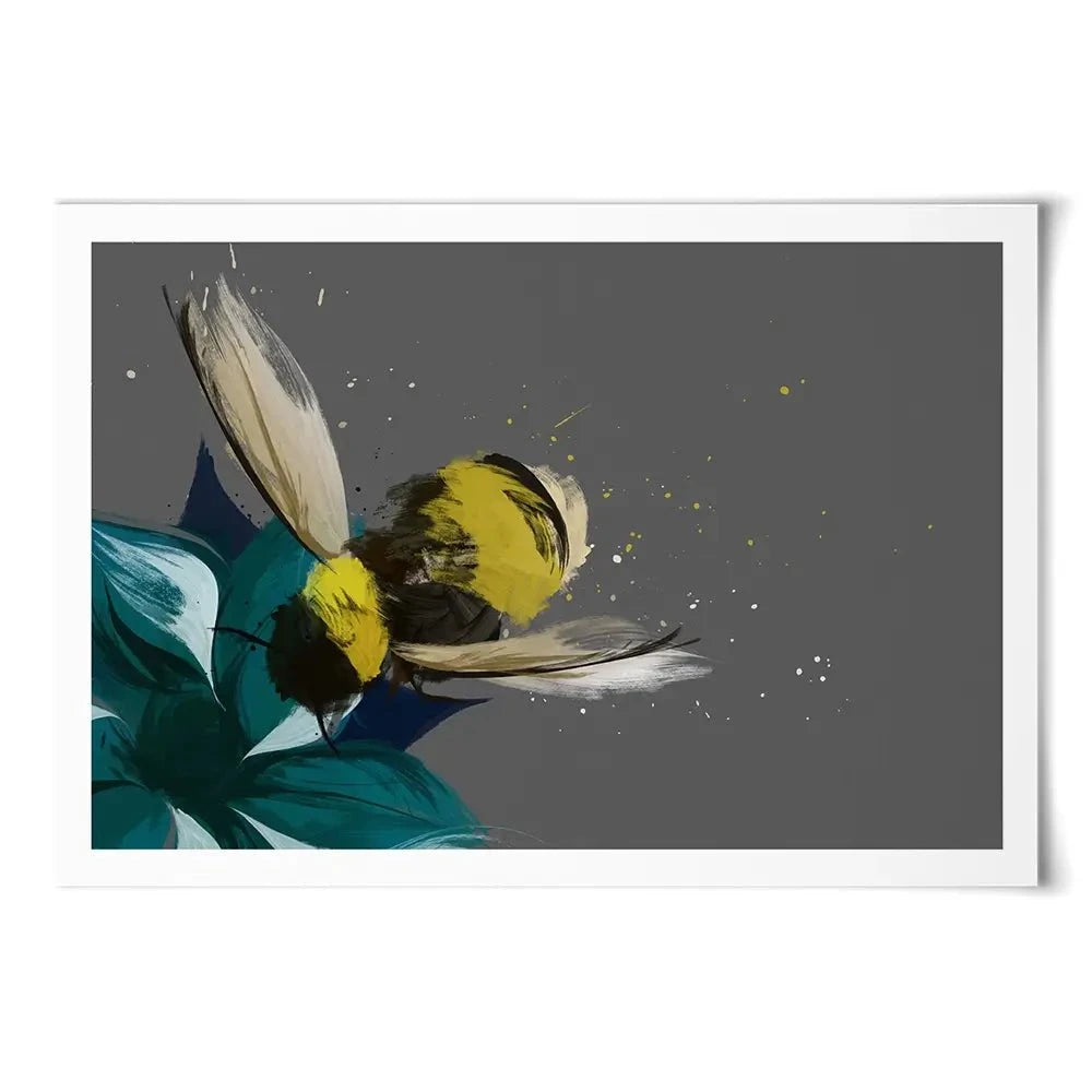 Bee On A Flower Art Print Bee On A Flower Art Print wall art product Aimee Linzi