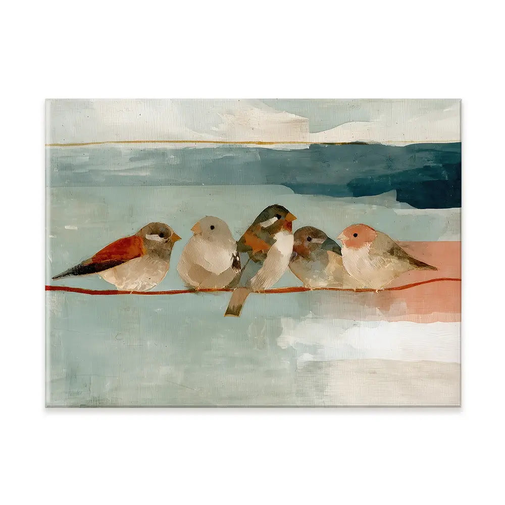 Birds On A Wire Canvas Print Birds On A Wire Canvas Print wall art product Chromatic Storm Studio