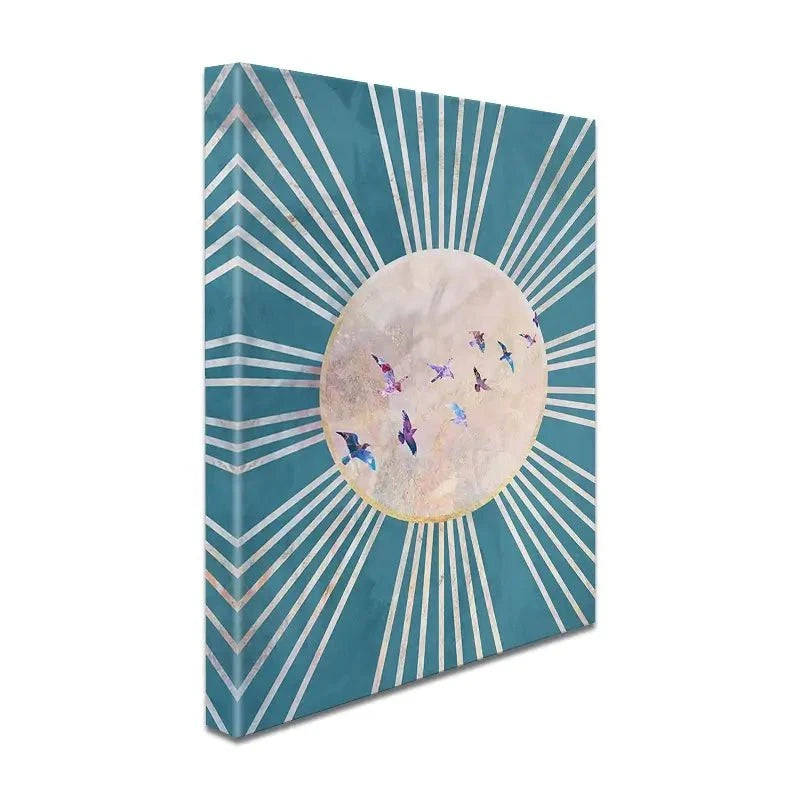 Birds Sun Boho Canvas Print Birds Sun Boho Canvas Print wall art product Sarah Manovski
