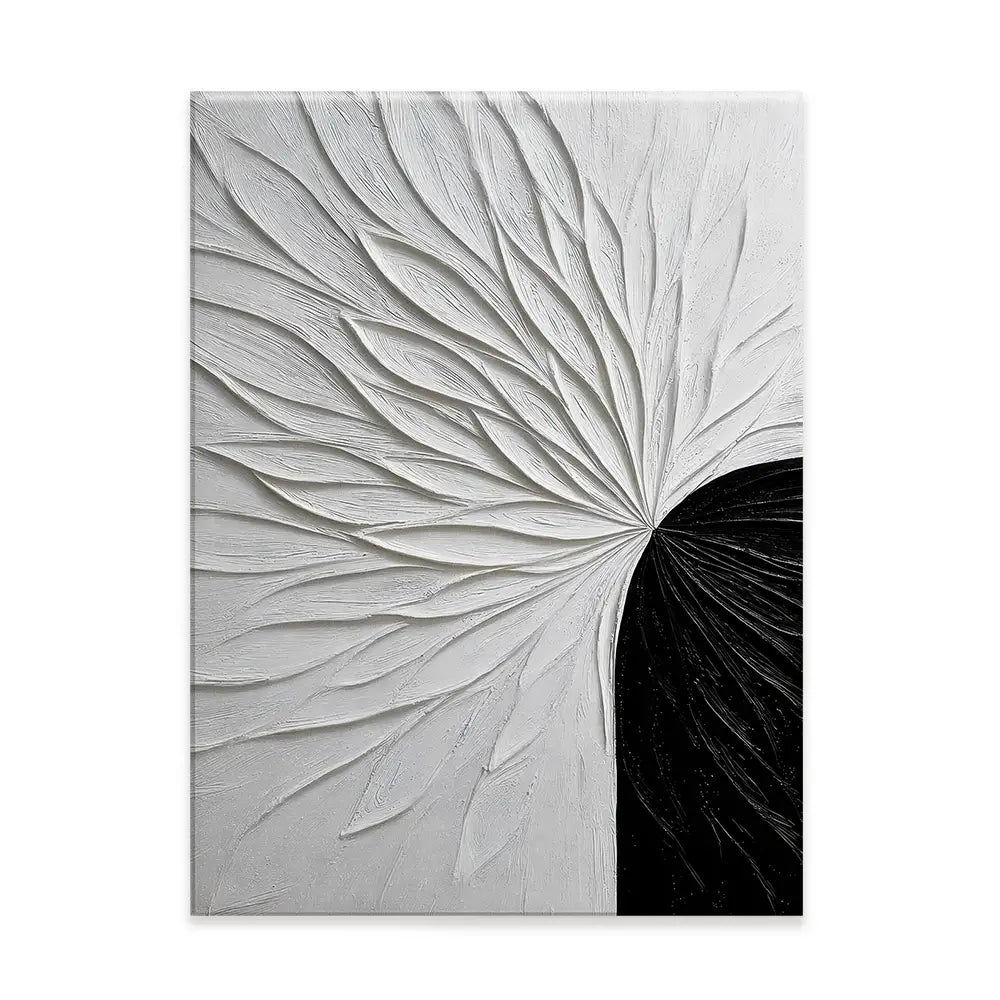 Black And White Floral Canvas Print Black And White Floral Canvas Print wall art product LSR Design Studio - Independent