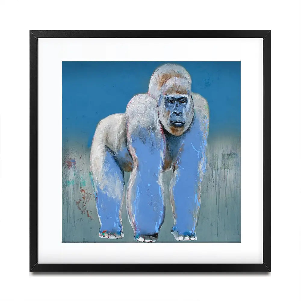 Bleu Monkey Square Framed Art Print Bleu Monkey Square Framed Art Print wall art product Studio Paint-Ing
