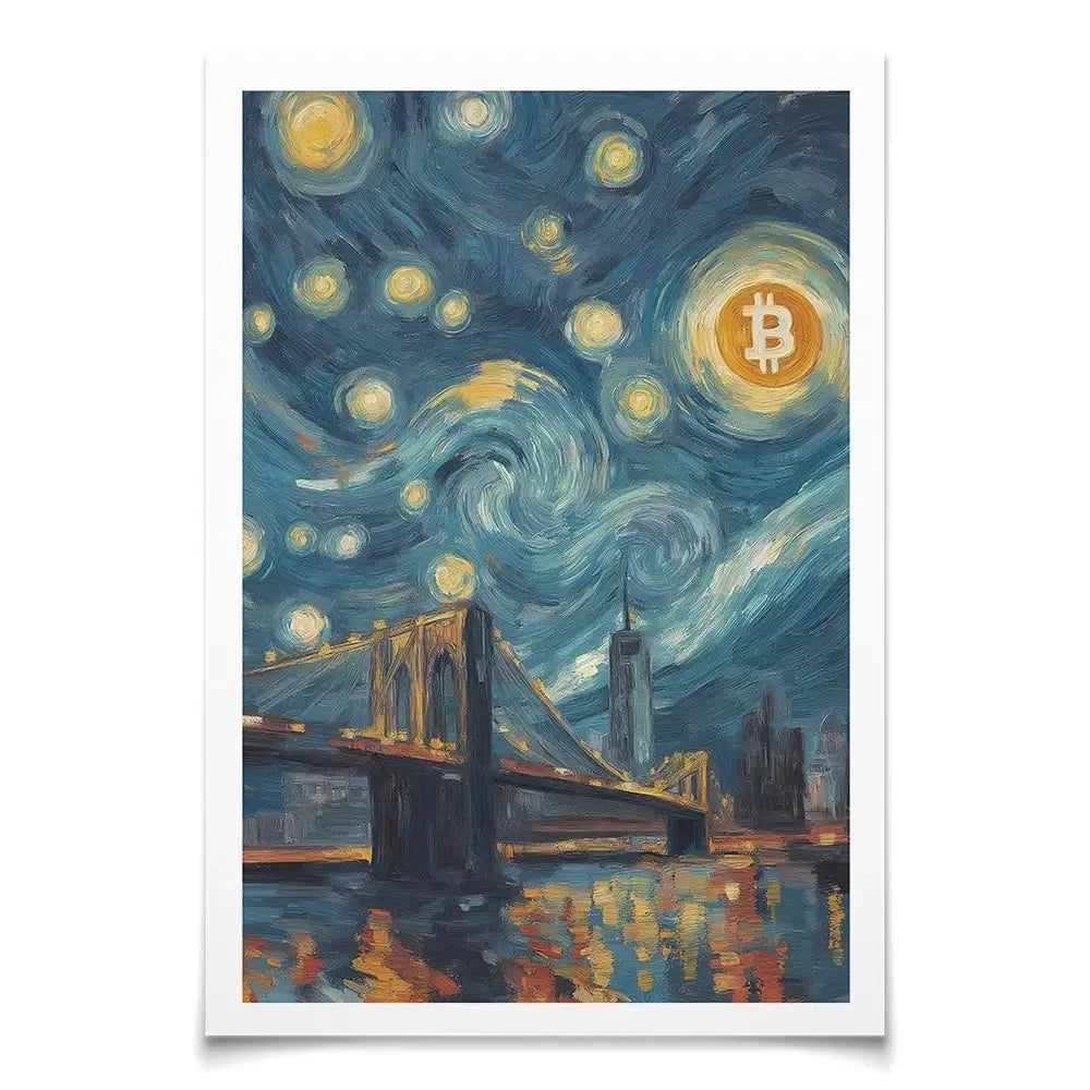 Blockchain Moonlight Art Print Blockchain Moonlight Art Print wall art product Svetlana Aleynikova