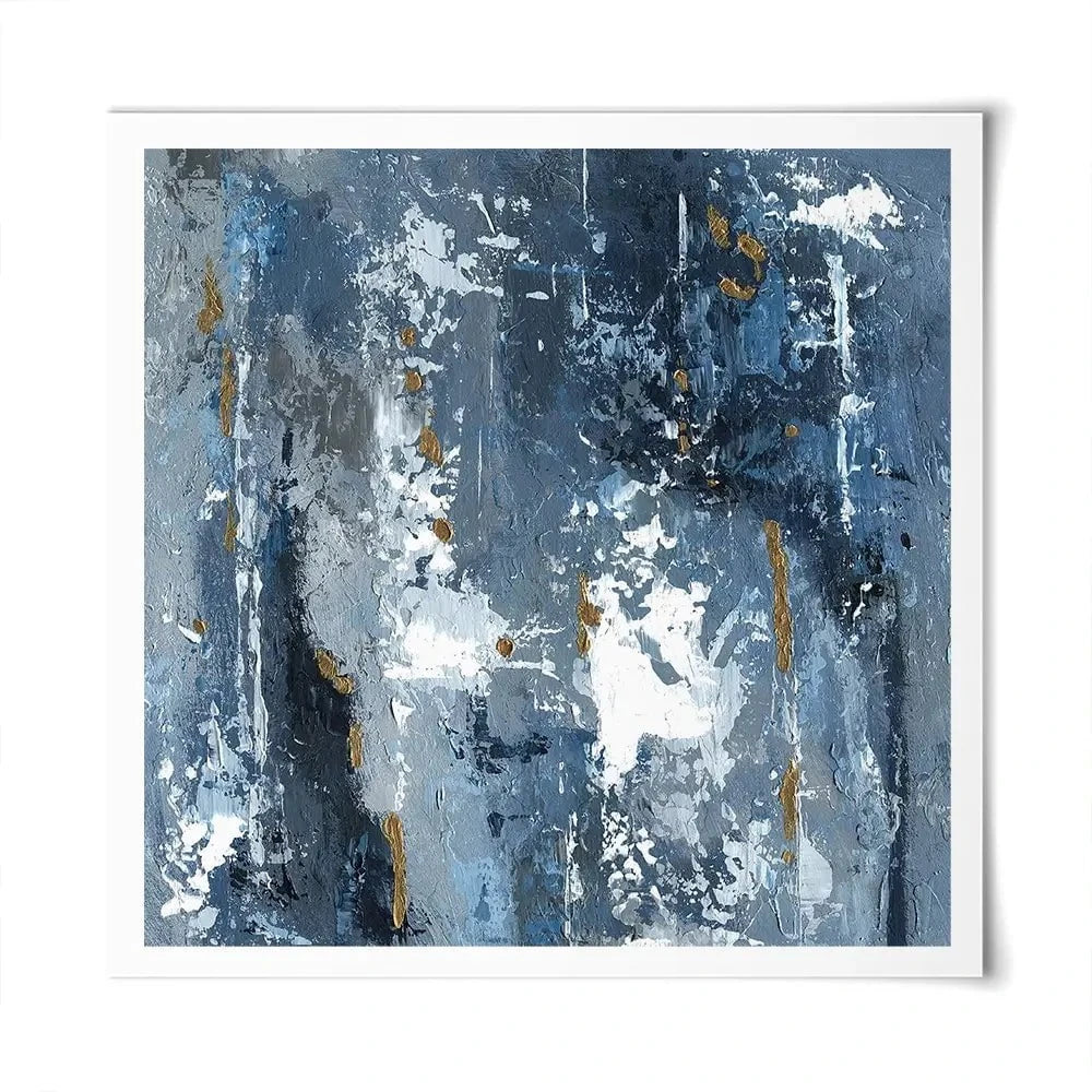 Blue Abstraction Square Art Print Blue Abstraction Square Art Print wall art product Svetlana Aleynikova