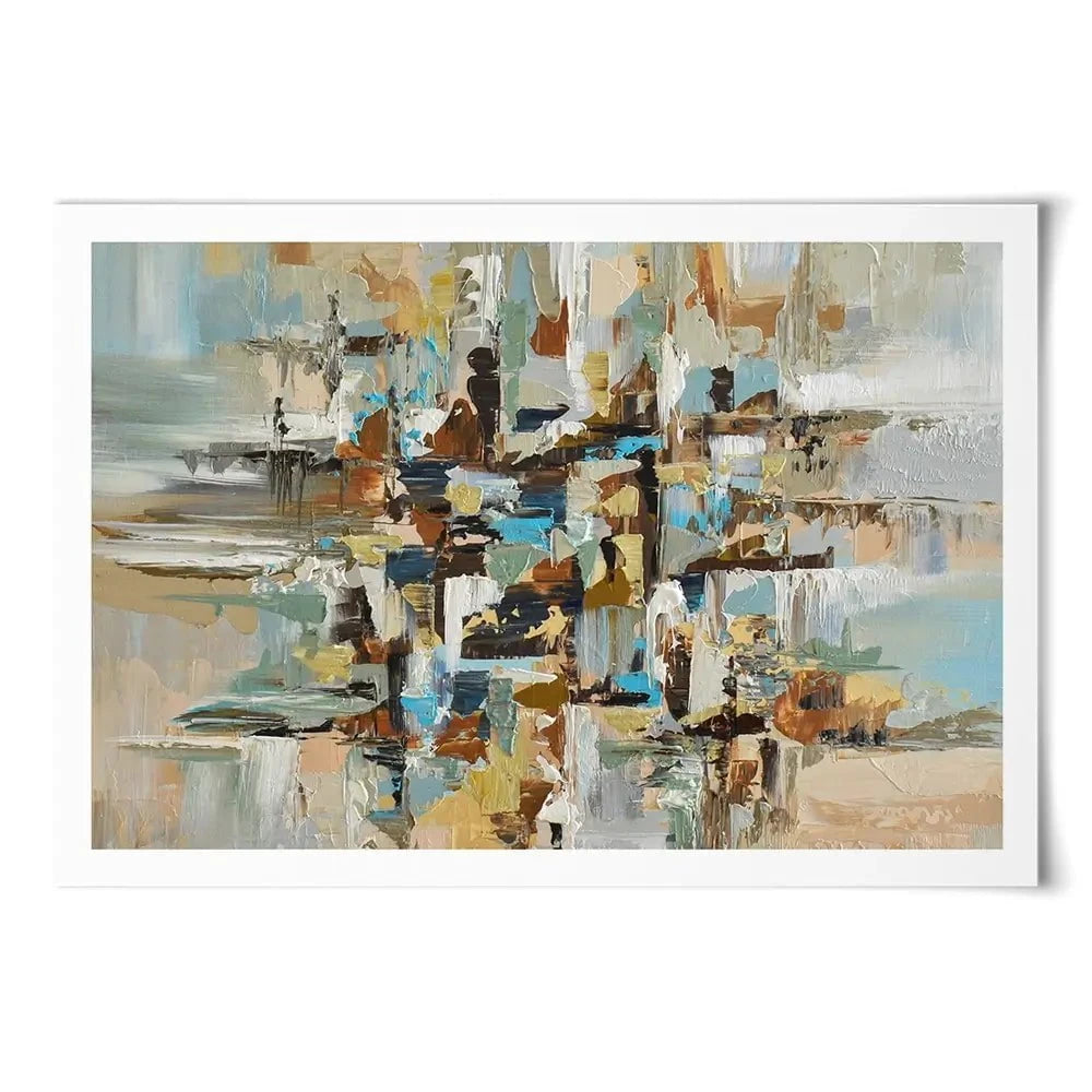 Blue Brown Abstract Art Print Blue Brown Abstract Art Print wall art product Olga Tkachyk