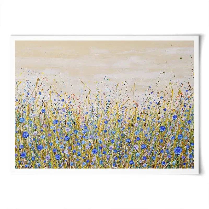 Blue Flowers Symphony Art Print Blue Flowers Symphony Art Print wall art product Olga Tkachyk