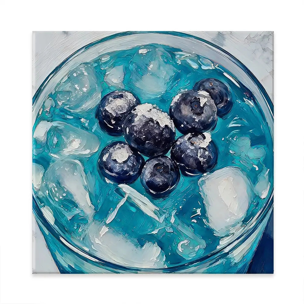Blue Lagoon Cocktail Square Canvas Print Blue Lagoon Cocktail Square Canvas Print wall art product David Alexander Elder