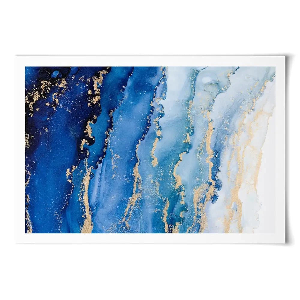 Blue Ombre Marble Art Print Blue Ombre Marble Art Print wall art product Blue Planet Studio / Shutterstock