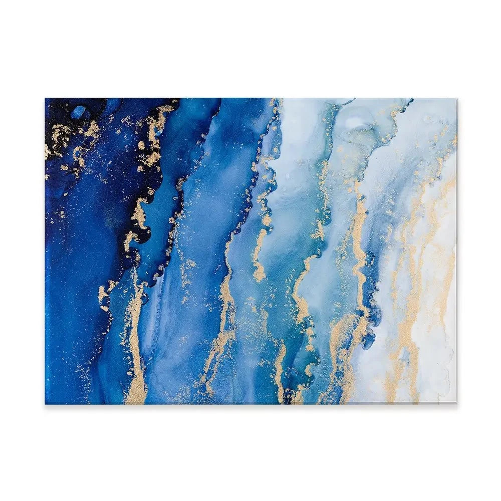 Blue Ombre Marble Canvas Print Blue Ombre Marble Canvas Print wall art product Blue Planet Studio / Shutterstock
