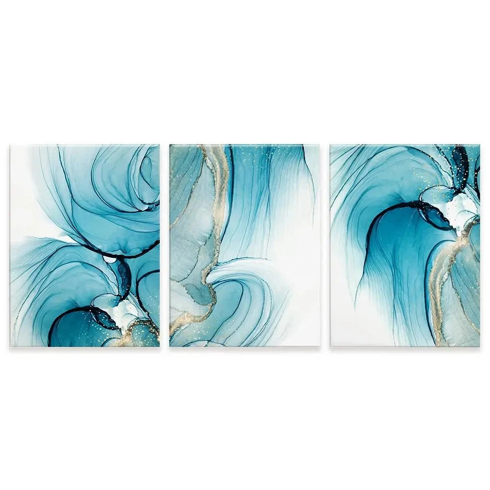 Blue Opulence Trio Canvas Print Blue Opulence Trio Canvas Print wall art product Svetolk / Shutterstock