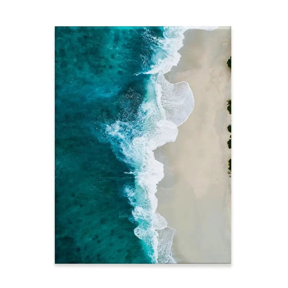 Blue Sea Canvas Print Blue Sea Canvas Print wall art product Treechild