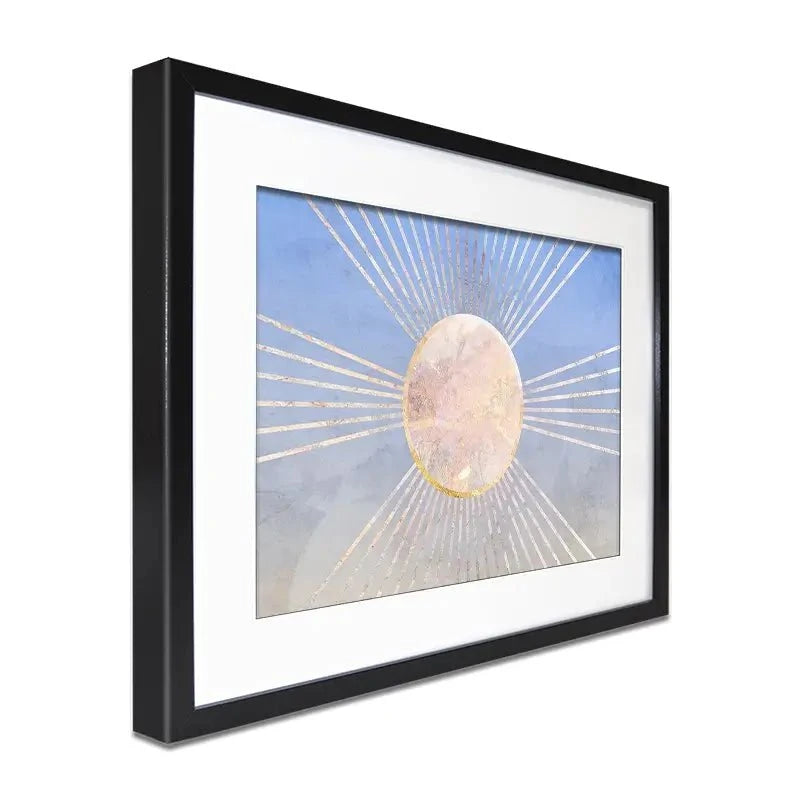 Blue Sun Boho Framed Art Print Blue Sun Boho Framed Art Print wall art product Sarah Manovski