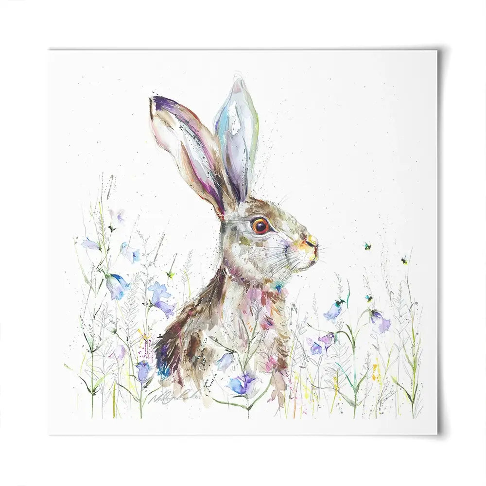 Bluebell Square Art Print Bluebell Square Art Print wall art product Nicola Jane Rowles
