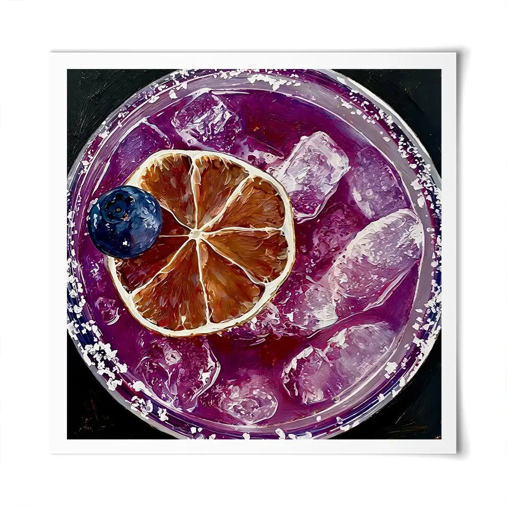 Blueberry Margartia Cocktail Square Art Print Blueberry Margartia Cocktail Square Art Print wall art product David Alexander Elder
