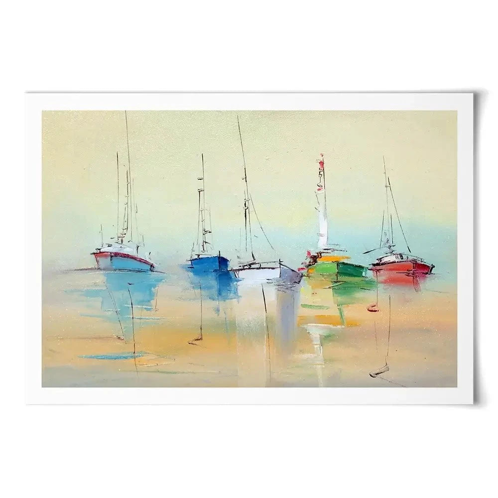 Boats From Afar Art Print Boats From Afar Art Print wall art product Oleksandr Bodnar / Shutterstock