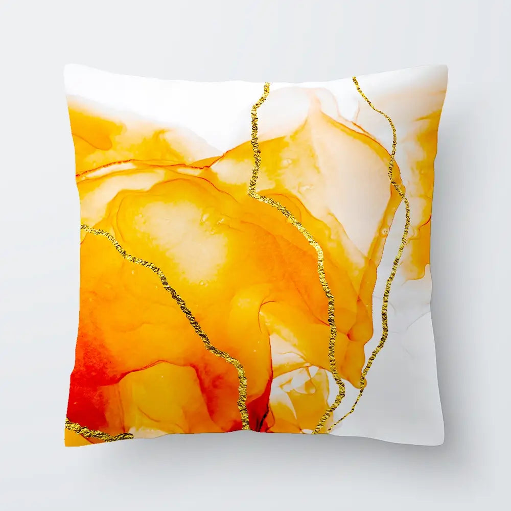 Bright Orange Cushion Bright Orange Cushion wall art product Art Print Shop