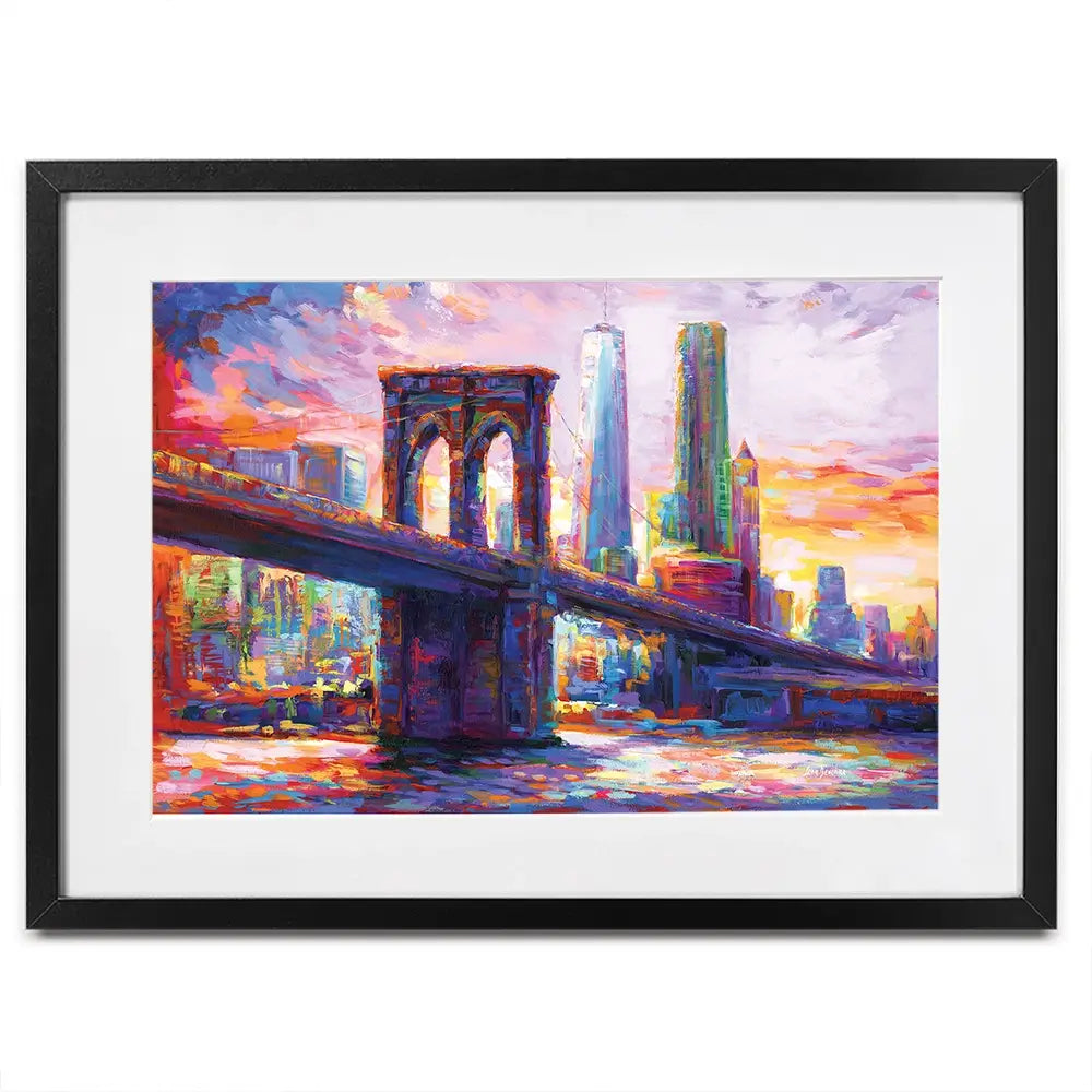 Brooklyn Bridge New York City Framed Art Print Brooklyn Bridge New York City Framed Art Print wall art product Leon Devenice